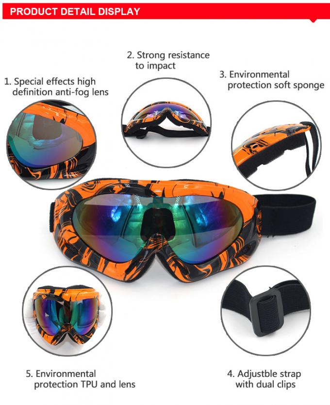 UV400 Emniyet Protactive Scrooter Gözlük Dirt Bike Yarış Gözlüğü