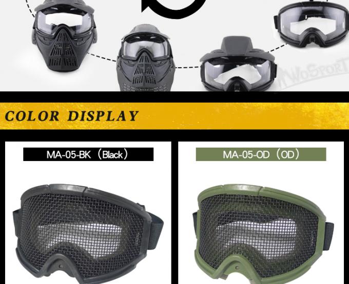 WoSporT Toptan trafo avcılık gözlüğü açık askeri airsoft paintball taktik güvenlik gözlüğü ile çelik mesh