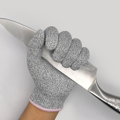 HPPE PU kaplı kesime dayanıklı güvenlik çalışma eldivenleri 5. Seviye İnşaat için kesime karşı eldivenler