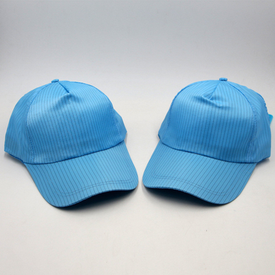 Antistatik Temiz Oda Polyester Atölyesi Kapağı ESD İş Snapback Kapağı Düzenlenebilir Bağlama ile